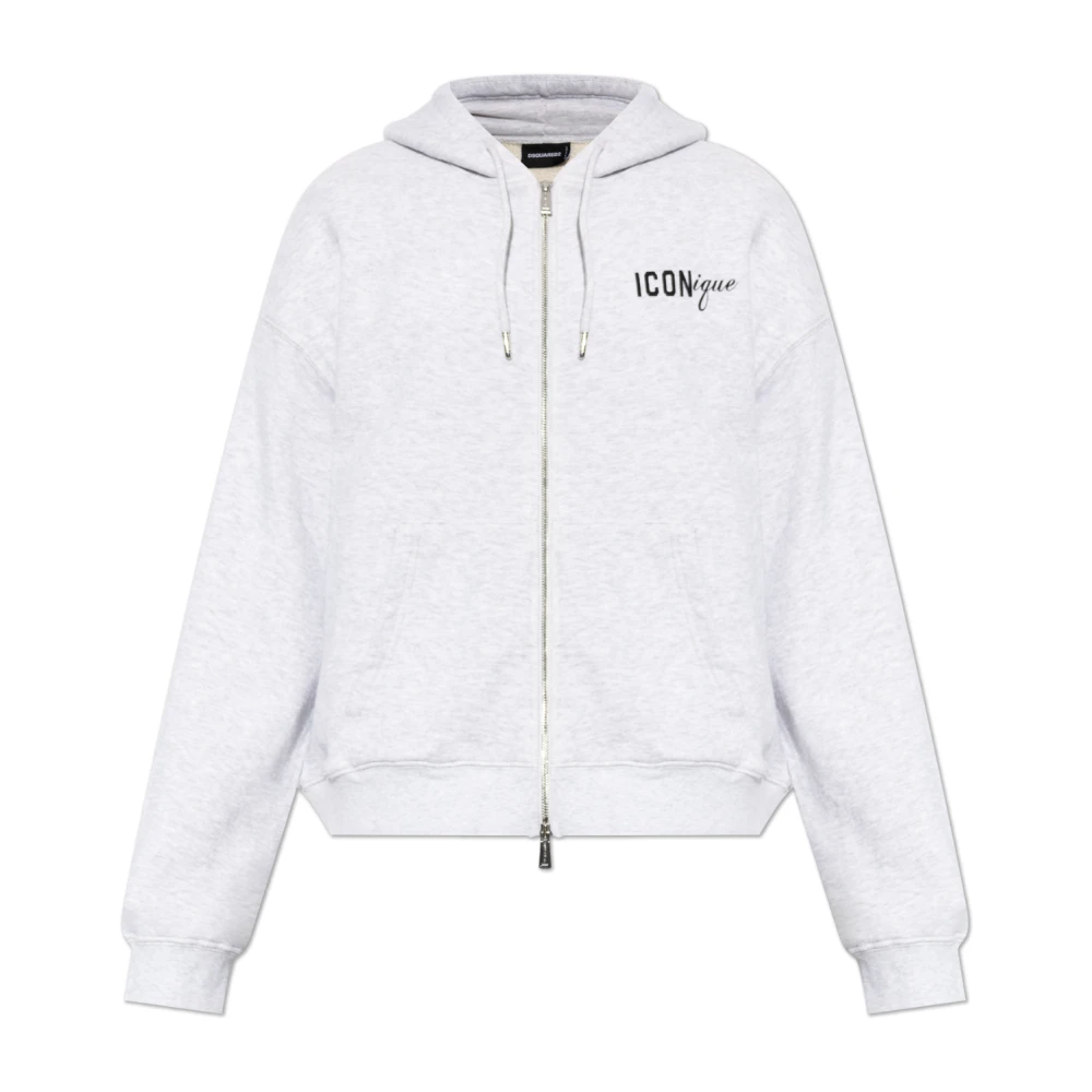 Dsquared2 Men's Gray Zip-Throughs, M, Hoodie