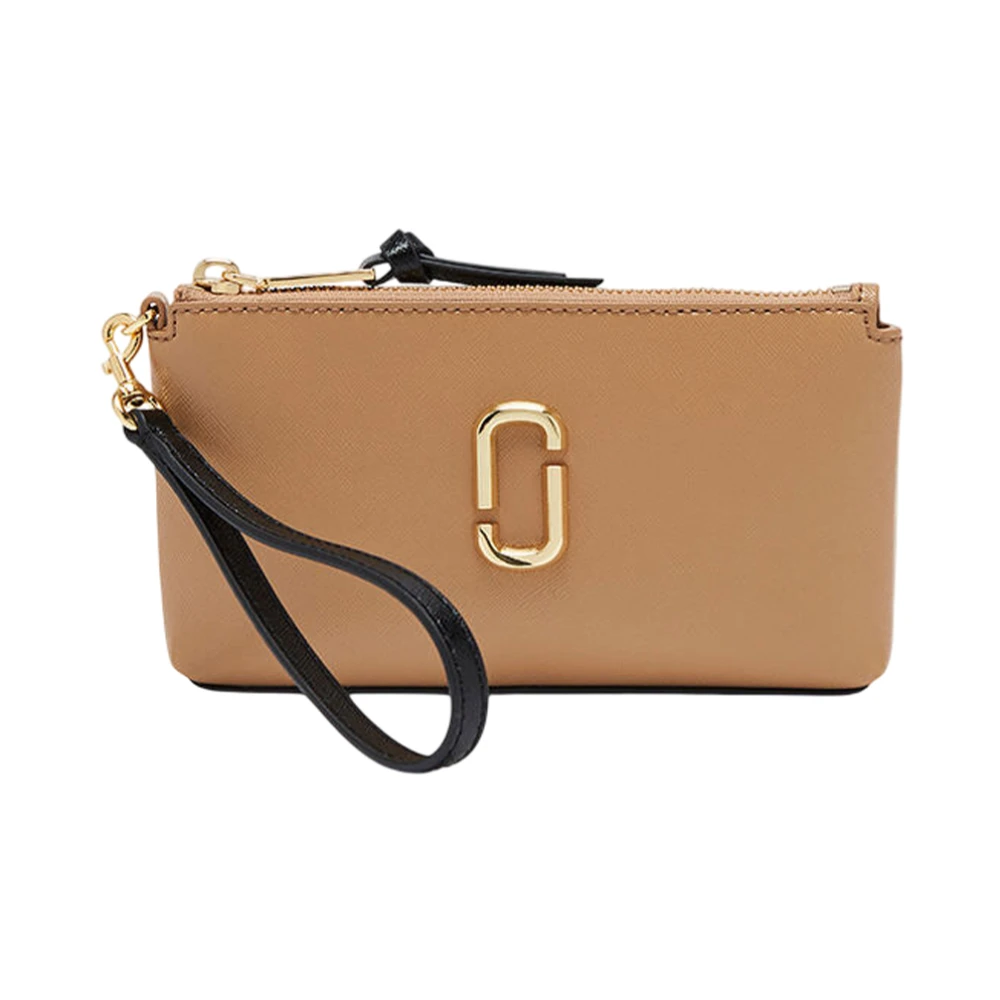 Marc Jacobs Beige Minimalistisk Läderclutch Med Raffinerade Detaljer
