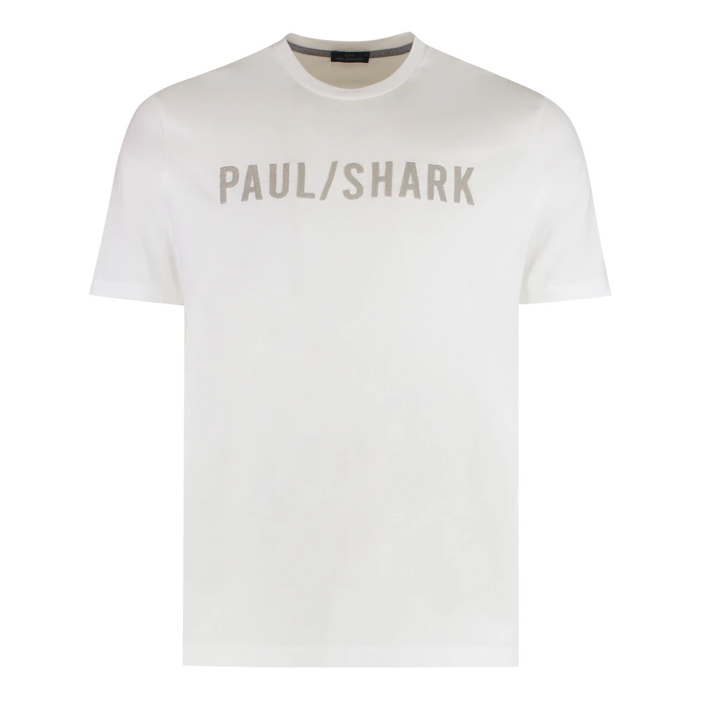 Paul & Shark , T-Shirts, Male, White, L, Basic T-Shirt