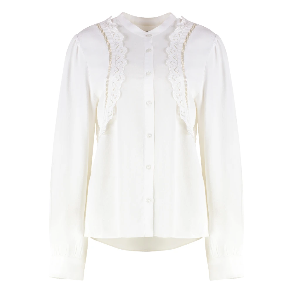 Isabel Marant Women's White Blouses, S, Filippa Viscose Blouse