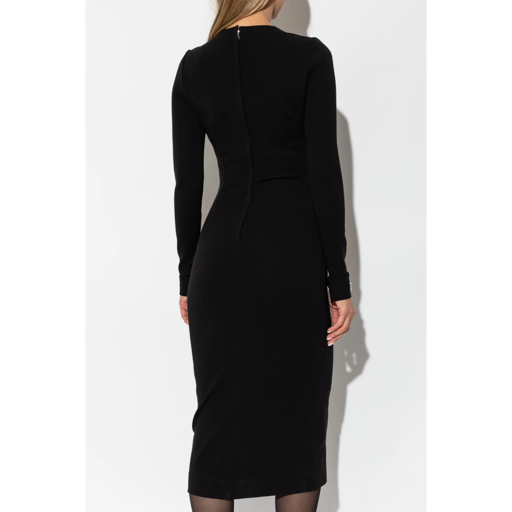 Dolce & Gabbana Jurk met lange mouwen Black Dames