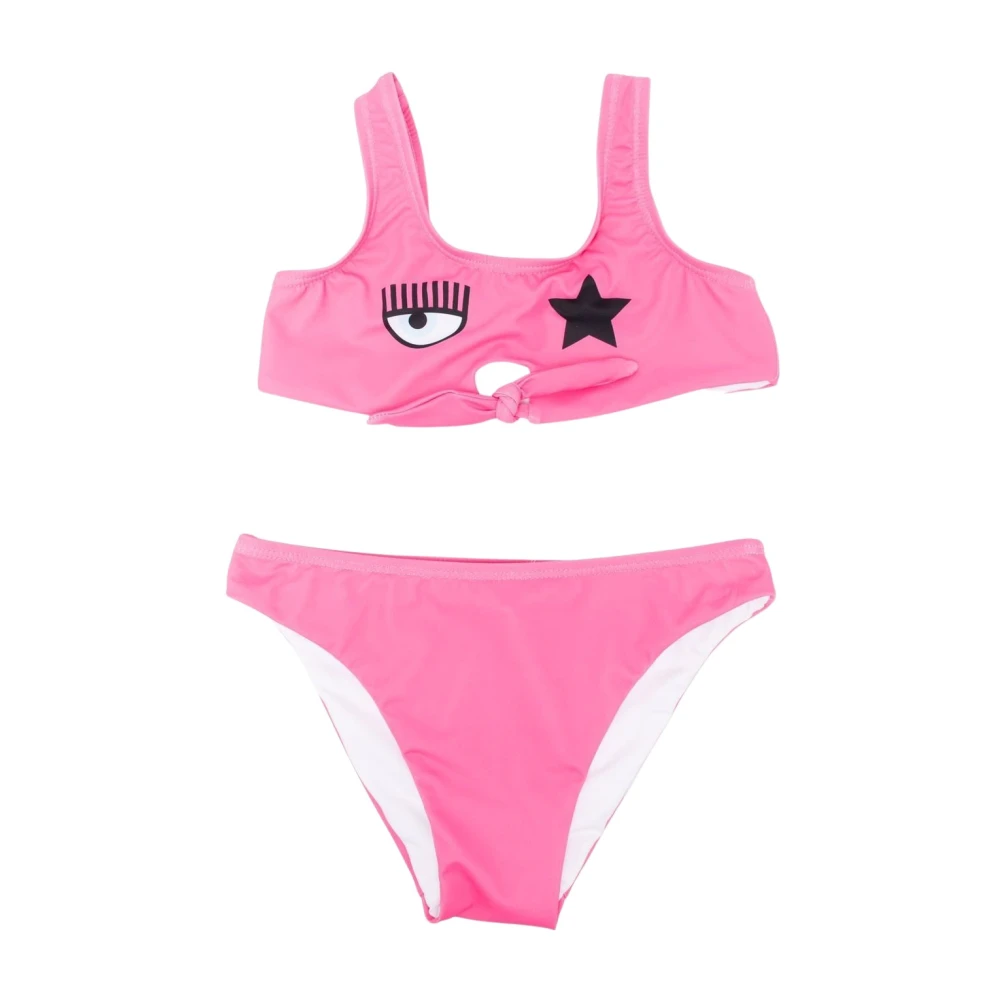 Chiara Ferragni Collection Stjärnöga Tryck Bikini Pink, Flicka