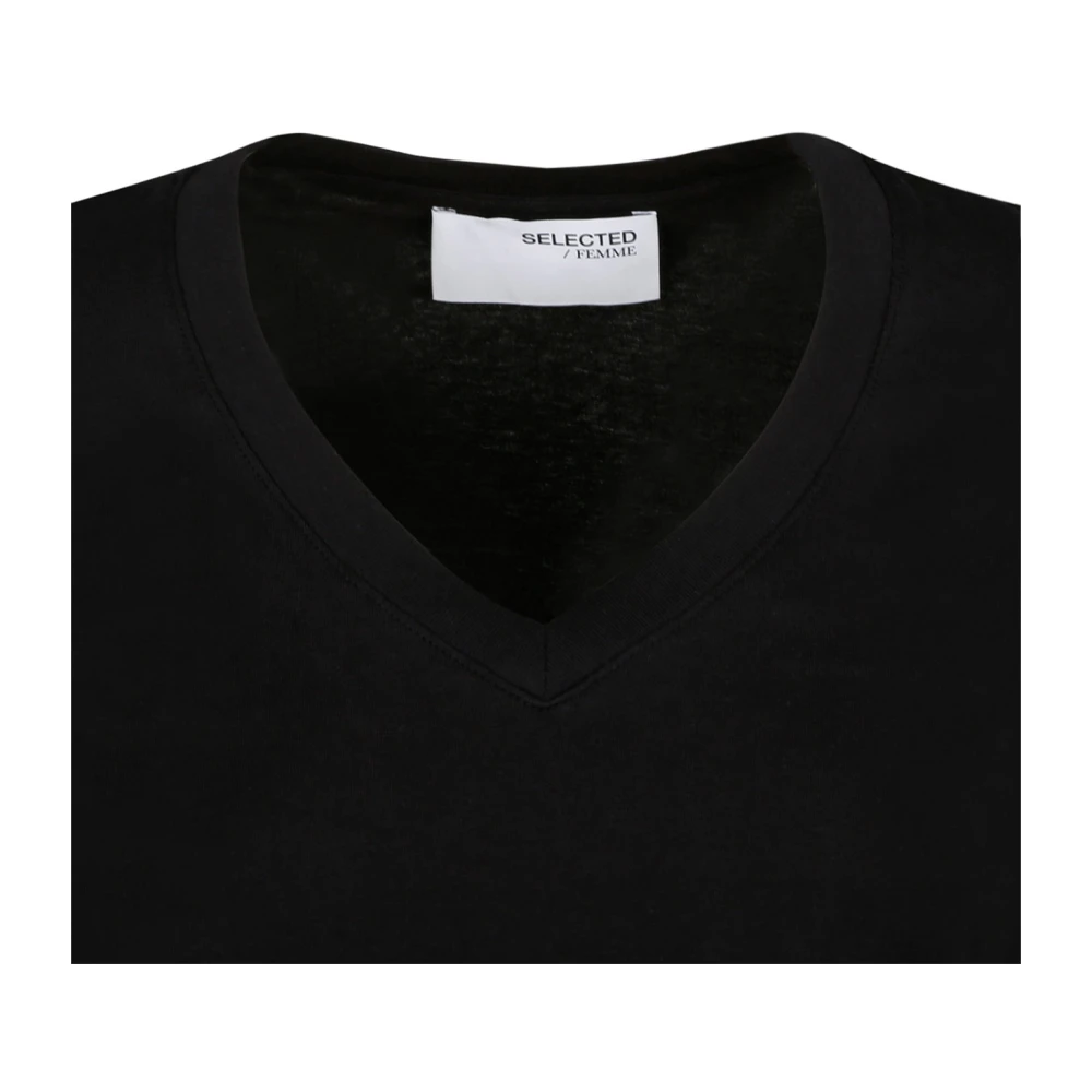 Selected Femme T-Shirts Black Dames