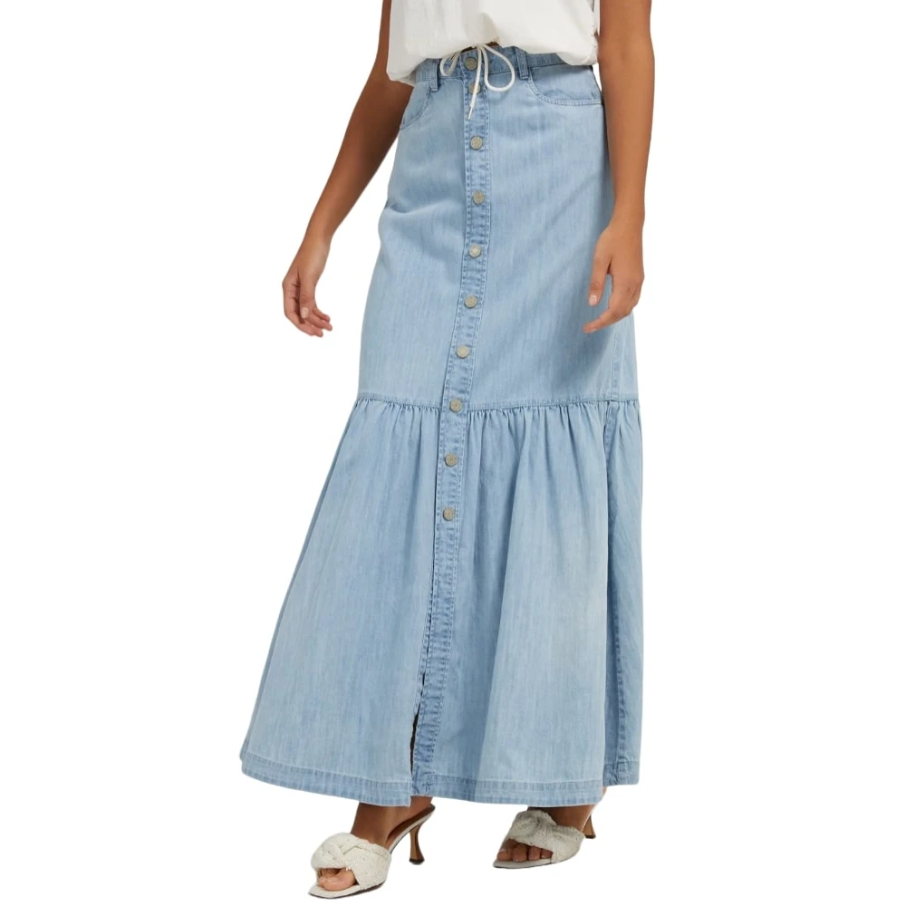 Guess Lange Rok Blue Dames
