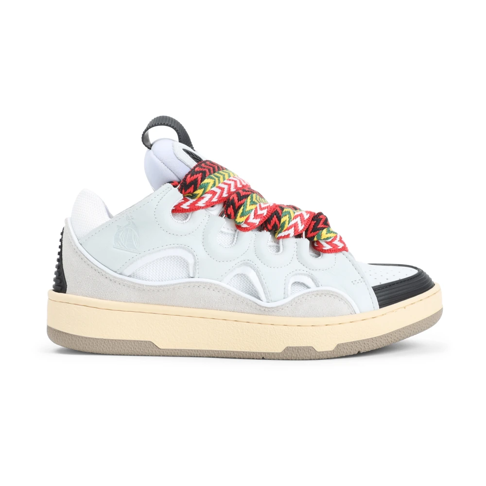 Lanvin Witte Sneakers Overdreven Silhouet Multikleur Veters Dames Schoenen