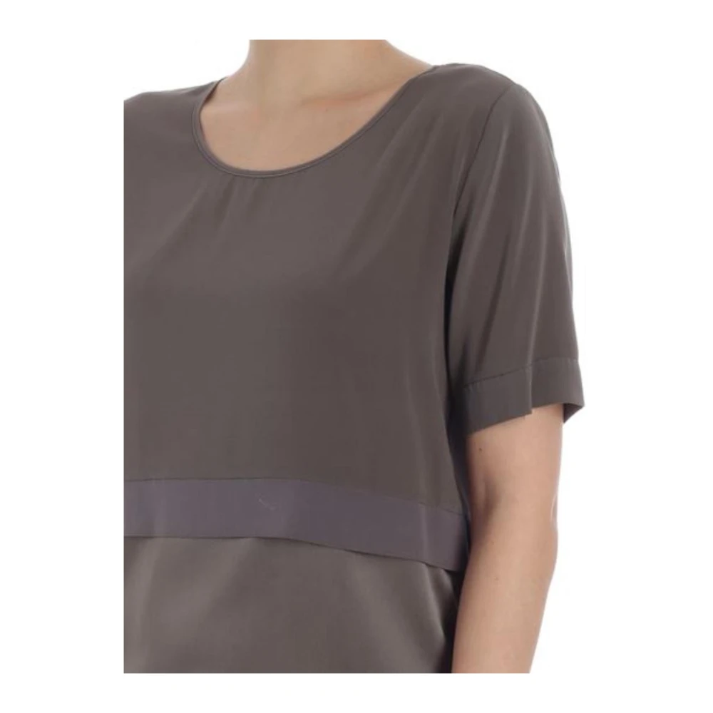 Kangra Korte Mouw Blouse Green Dames