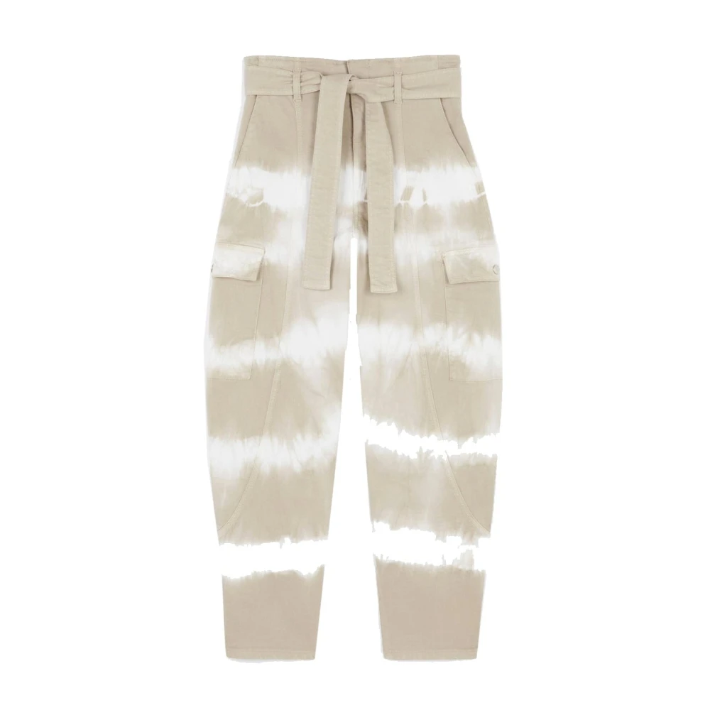 Stella Mccartney Tie-Dye Denim Jeans met Riem Beige Dames