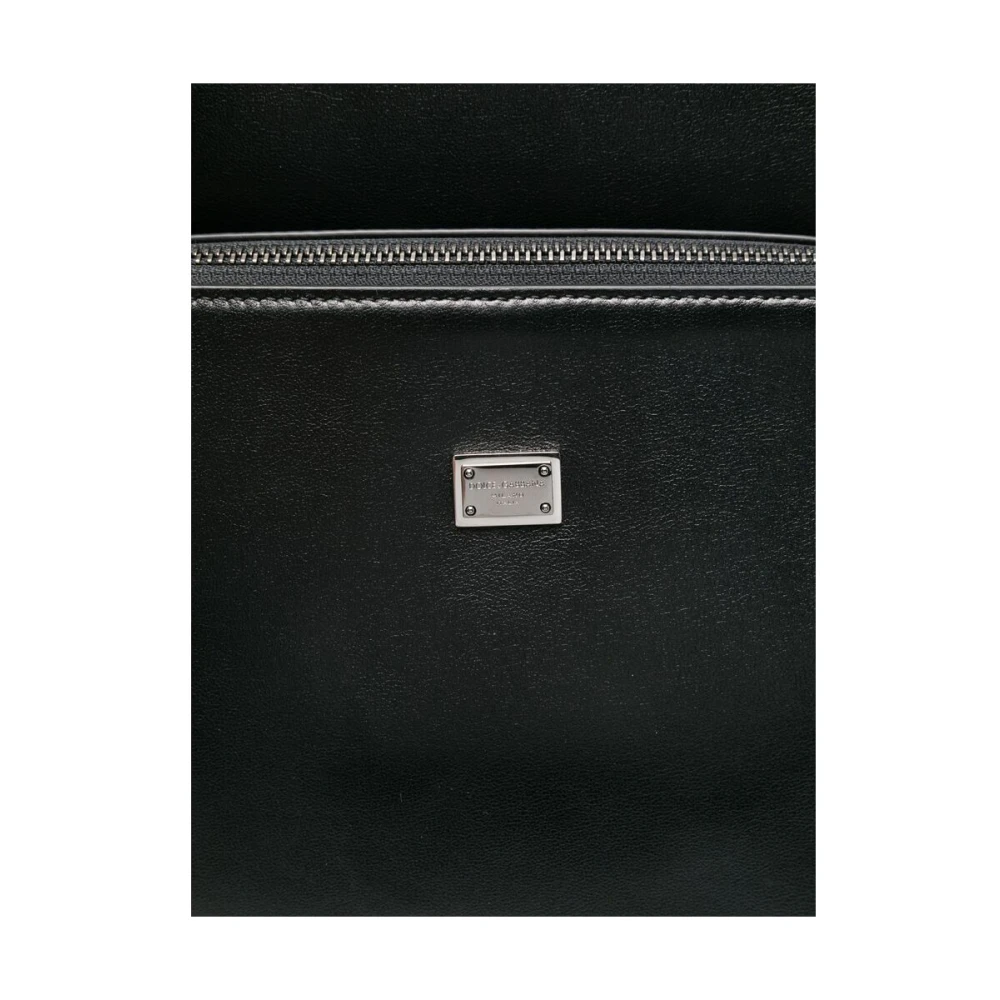 Dolce & Gabbana Zwarte ritssluiting rugzak met bovenhandvat Black Heren