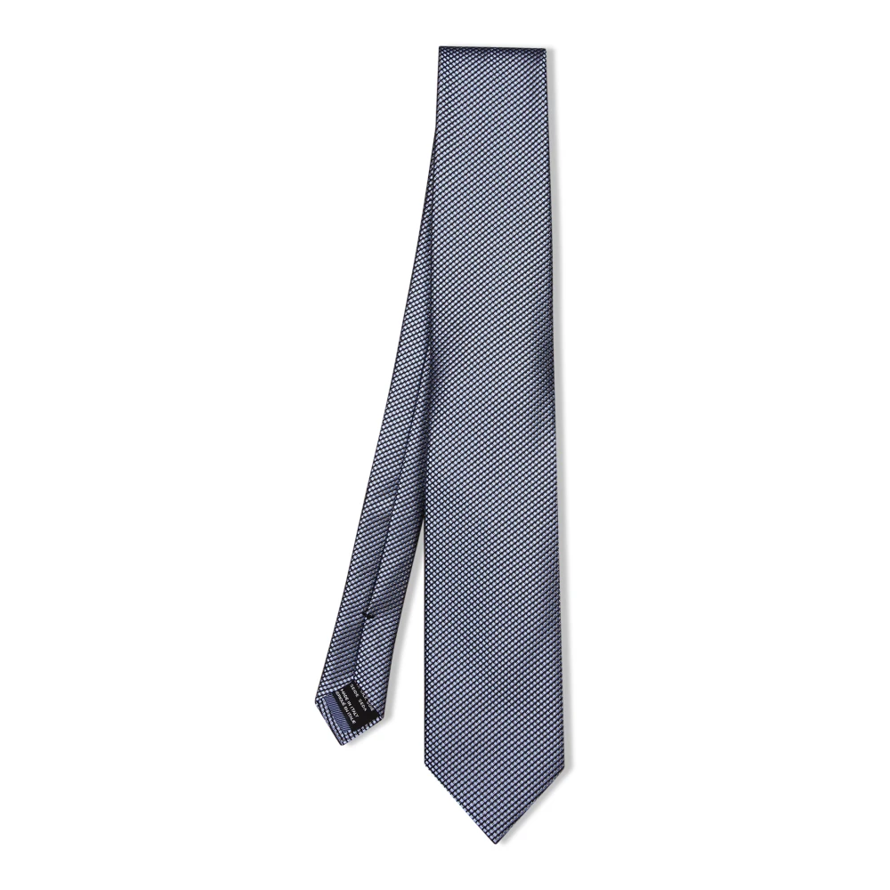 Tom Ford Men's Blue Micro Geometric Silk Tie - Ties - One Size - Accessories