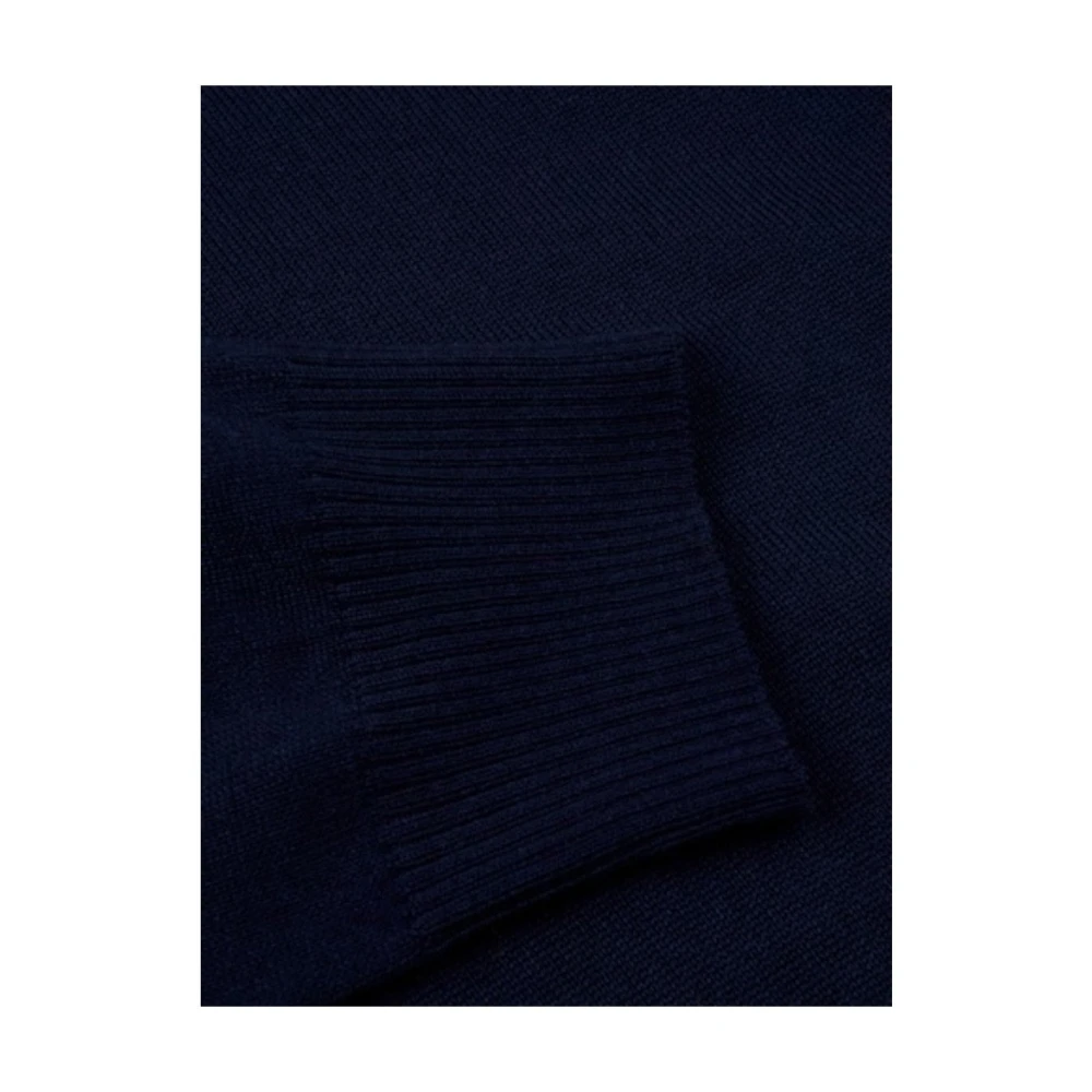 Stenströms Klassieke Merinowol Half Zip Sweater Blue Heren