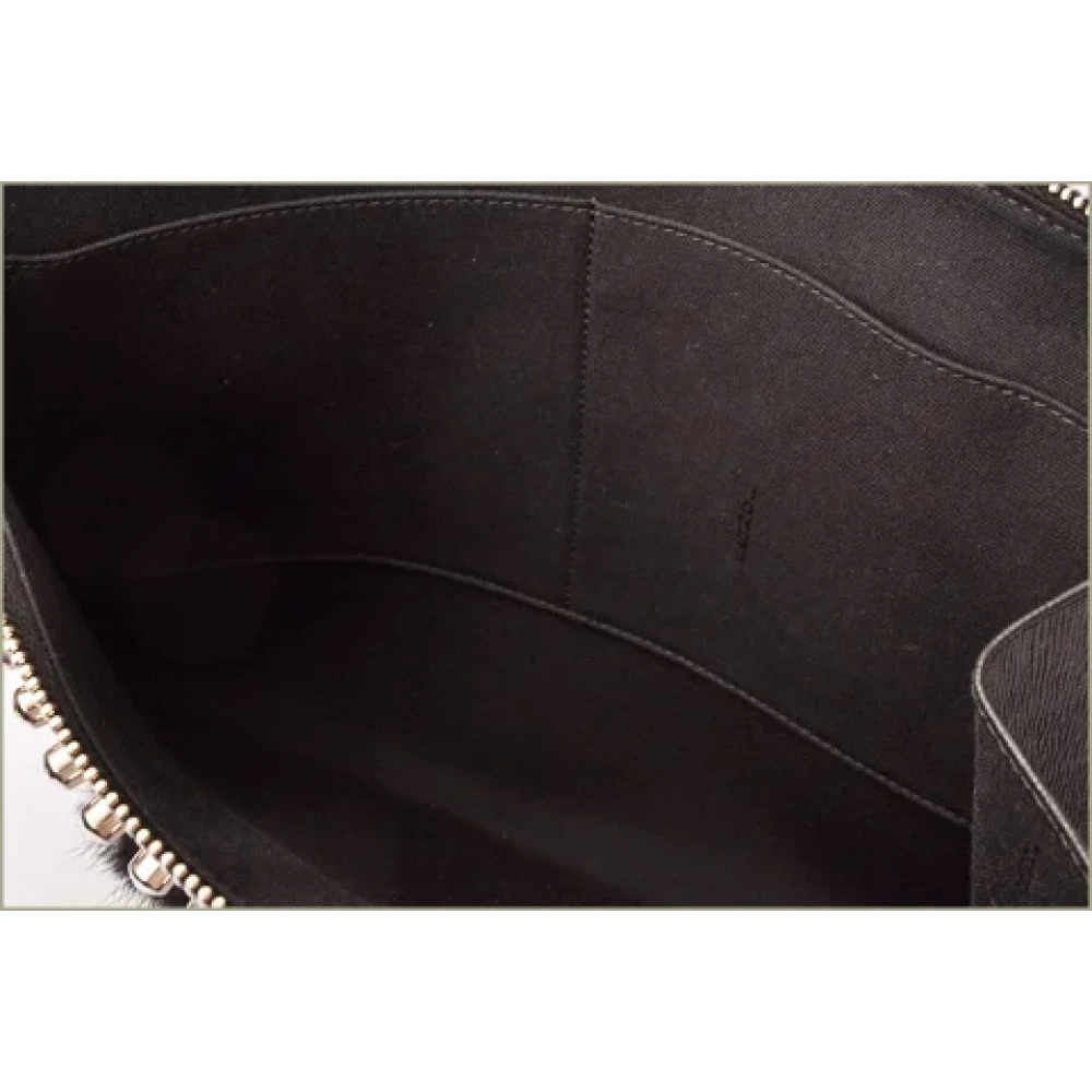 Fendi Vintage Pre-owned Leather clutches Black Dames