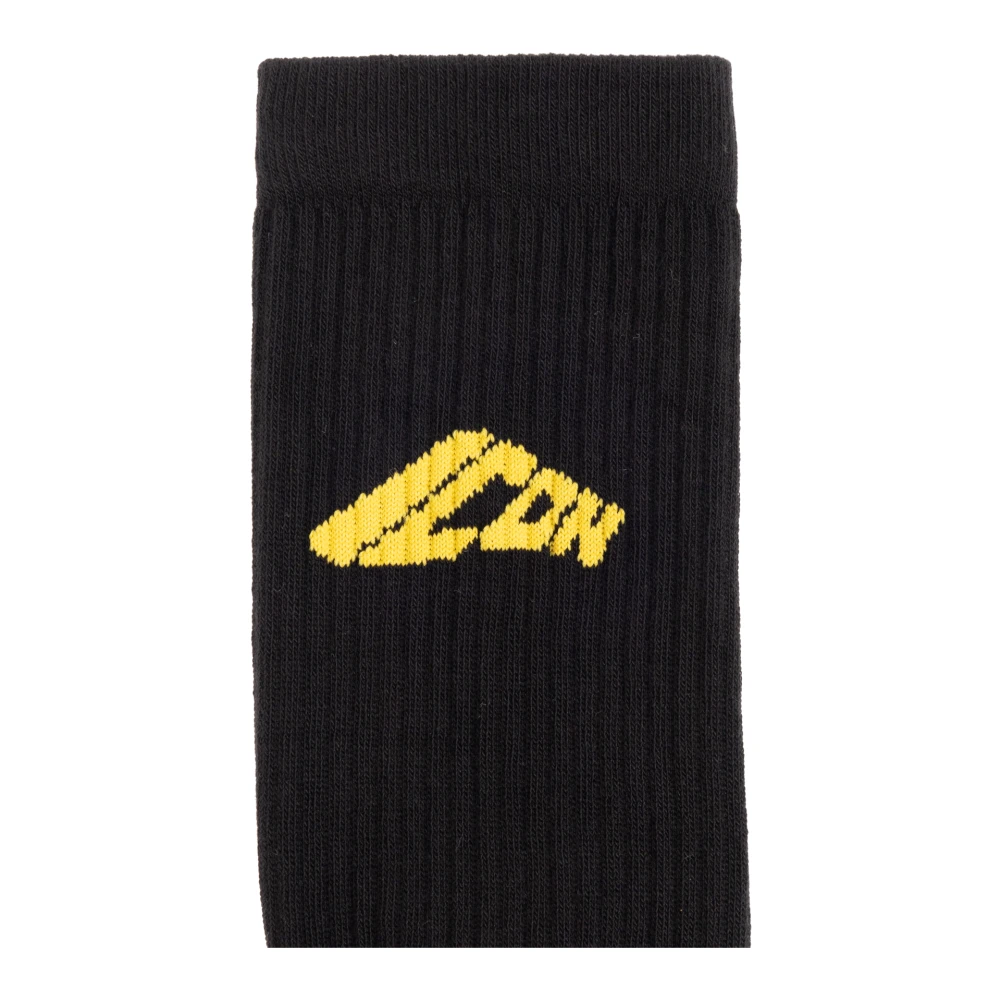 Dsquared2 Katoenen sokken met logo Black Heren