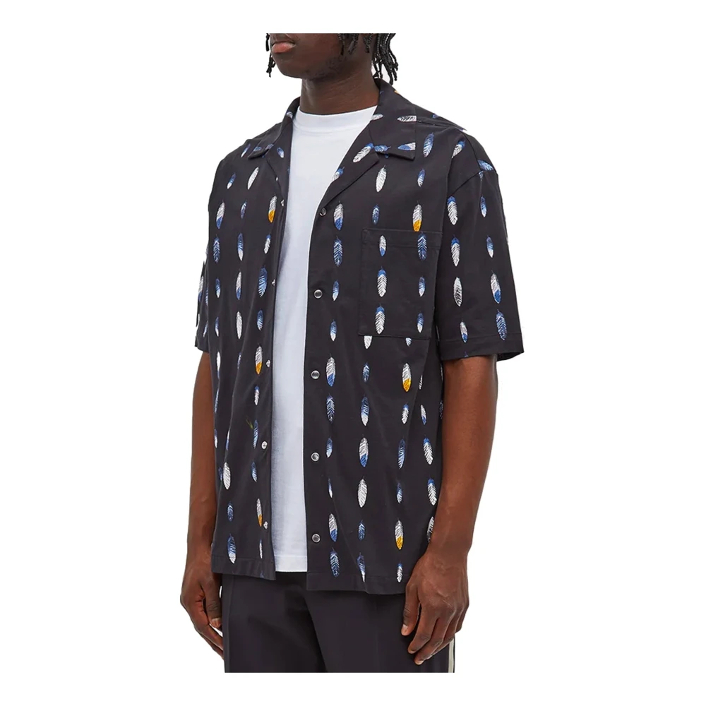 Marcelo Burlon Italiaans Katoenen Overhemd met Knoopsluiting Black Heren