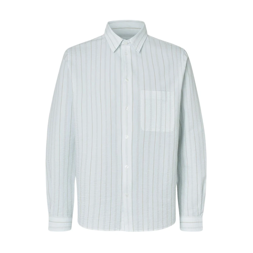 Samsøe Samsøe Blue Casual Shirts, Male, S, Saryan X Shirt