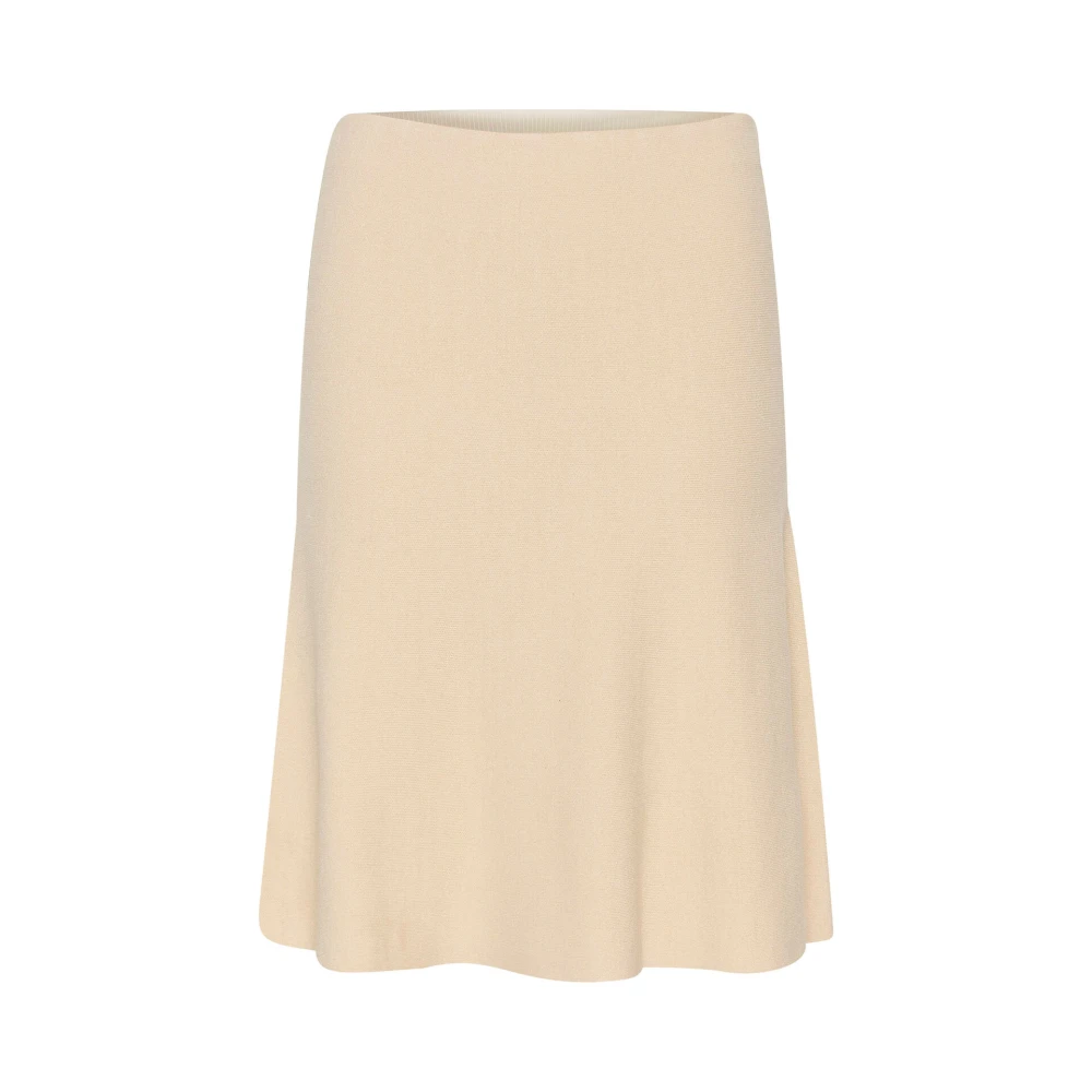 Soaked in Luxury Klassieke Slindianna Rok in Havermeel Beige Dames