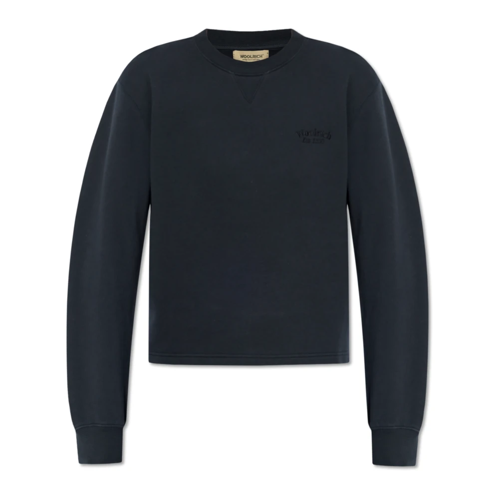 Woolrich Sweatshirt met geborduurd logo Blue Dames