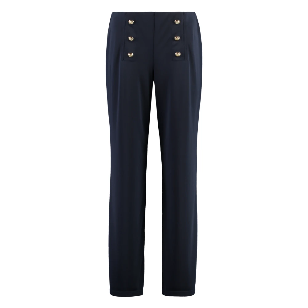 Ralph Lauren Hoge taille wijde pijpen broek Blue Dames