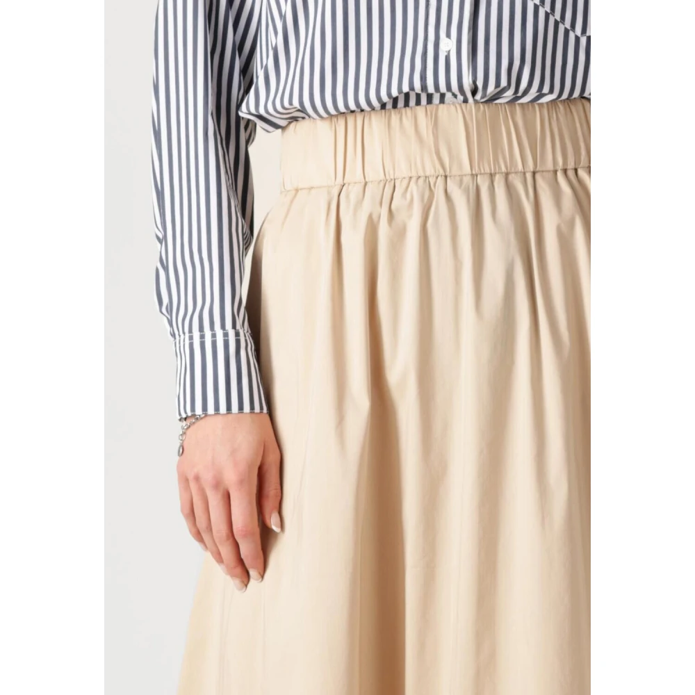 Notre-v Elegante Maxi Rok in Zand Beige Dames