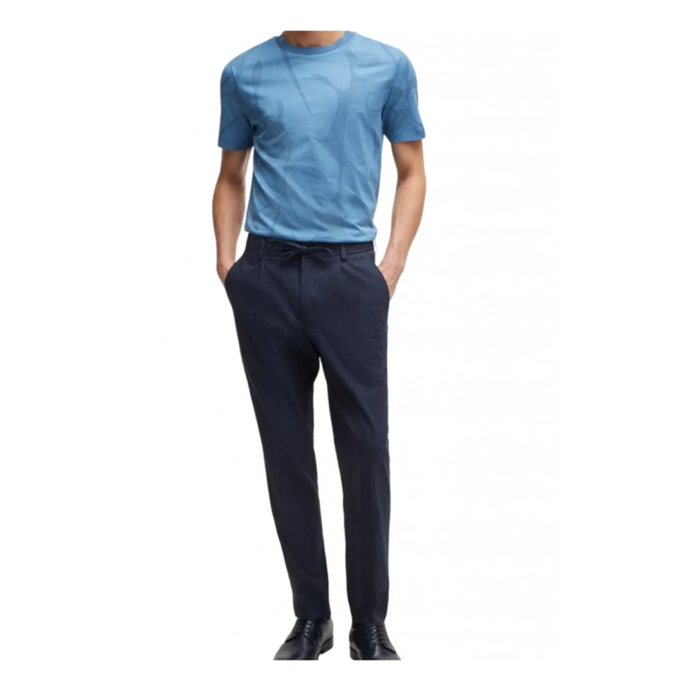 Hugo Boss Korte mouw T-shirts en Polos Blue Heren