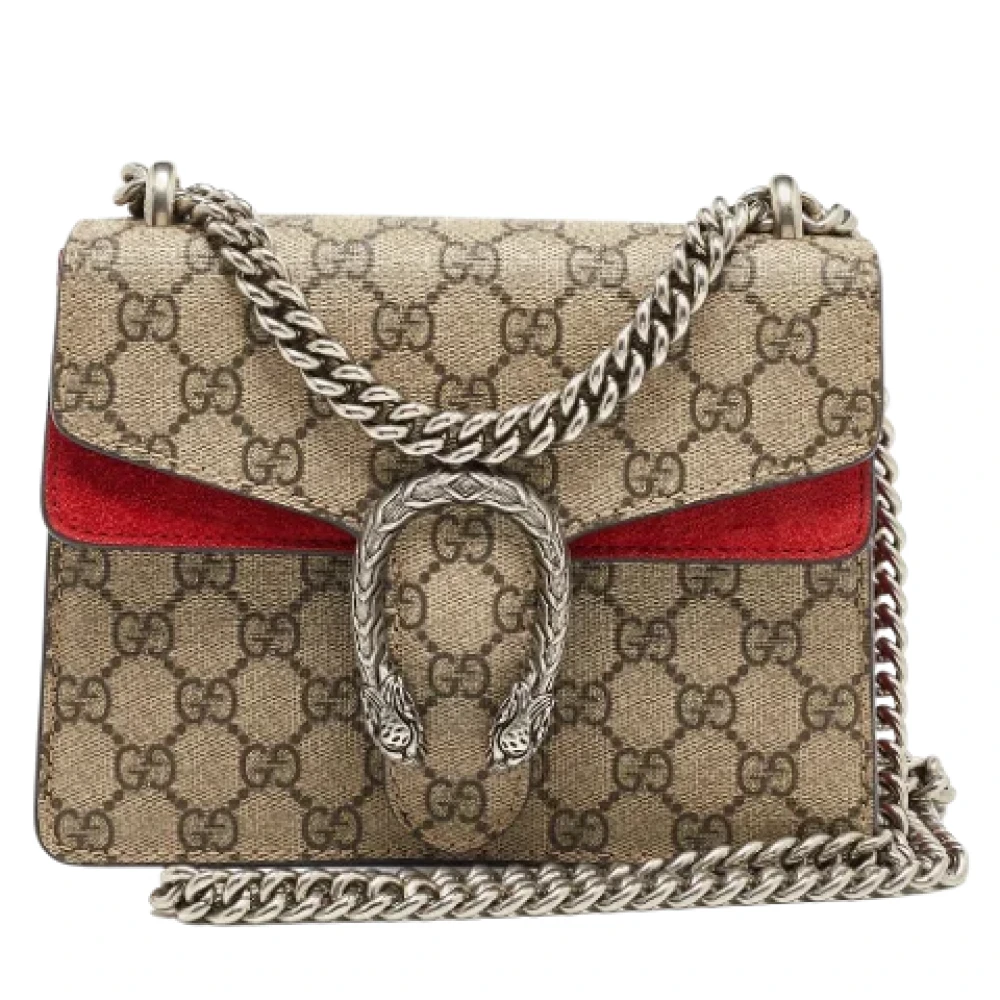 Gucci Vintage Pre-owned Coated canvas gucci-bags Beige Dames