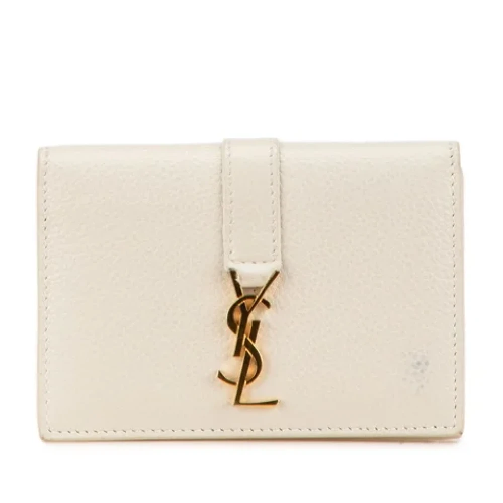 Saint Laurent Vintage Pre-owned Leather wallets White Dames