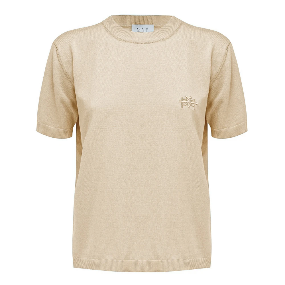 MVP wardrobe Venice Knit T-Shirt Beige Dames