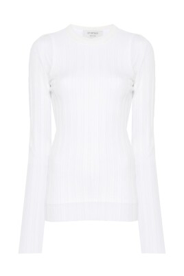 hvid-crew-neck-sweater-plisse-effekt