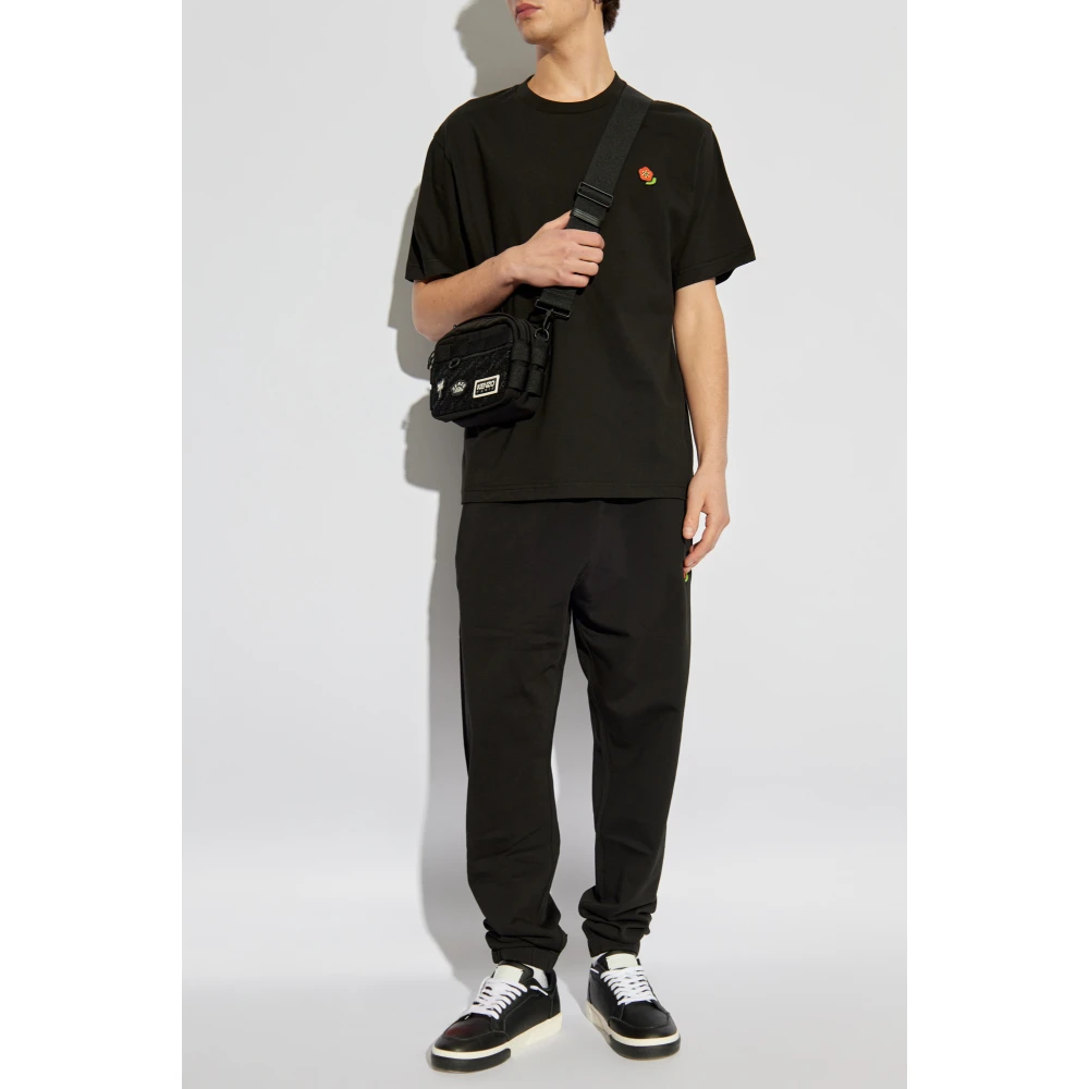 Kenzo T-shirt met logopatch Black Heren