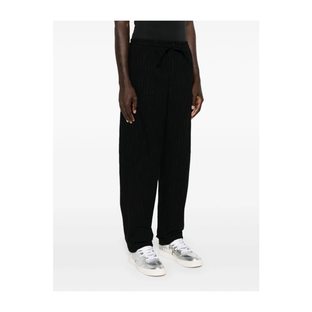 Kenzo Smalle Gestreepte Tapered Broek Black Heren