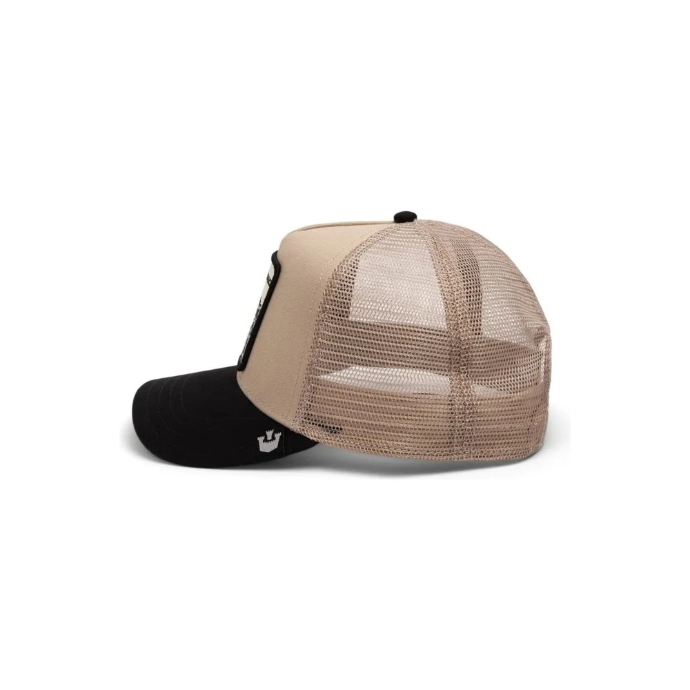 Goorin Bros Luipaardprint Truckerpet Beige Heren