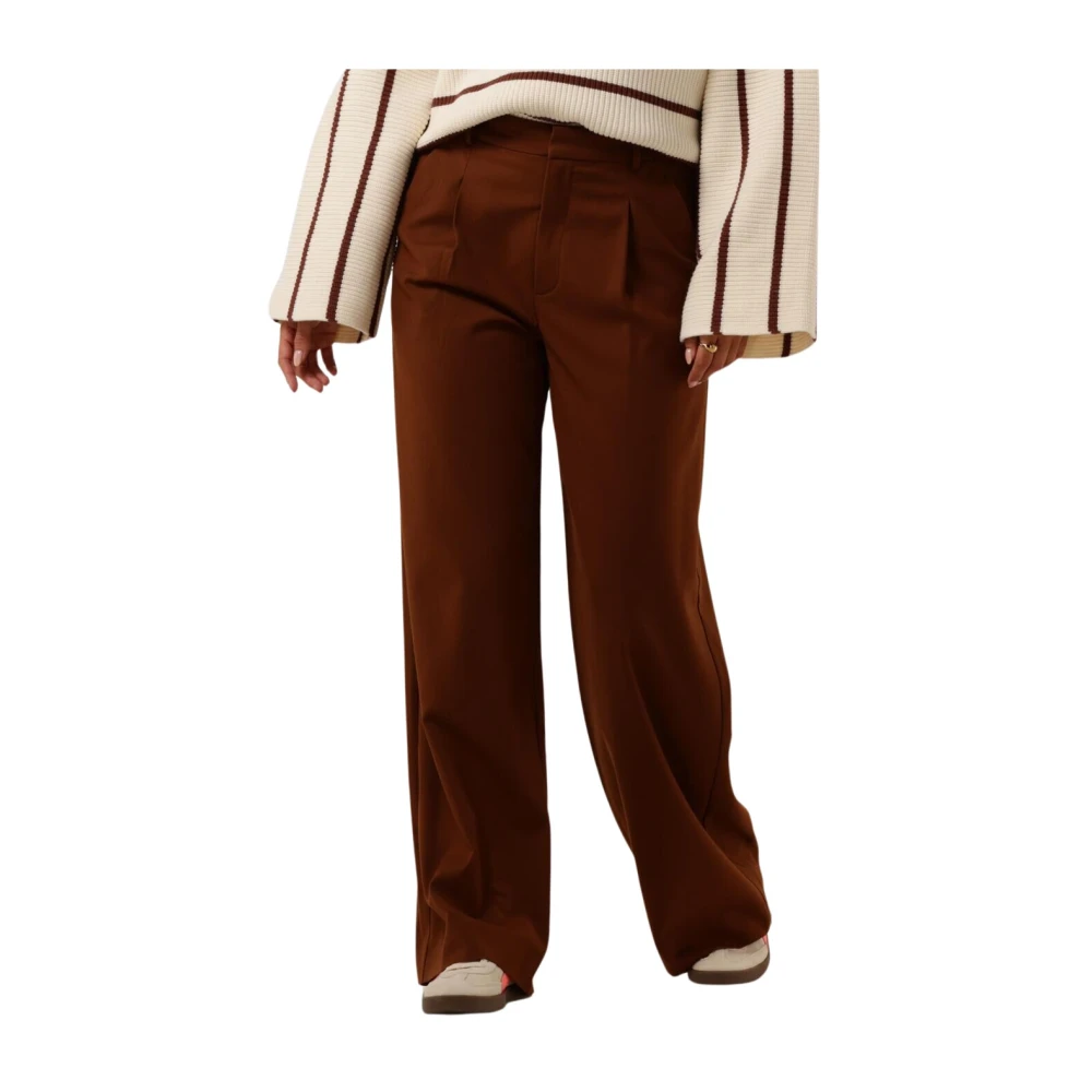 Gestuz Bruine Wijde Broek Paulagz Brown Dames