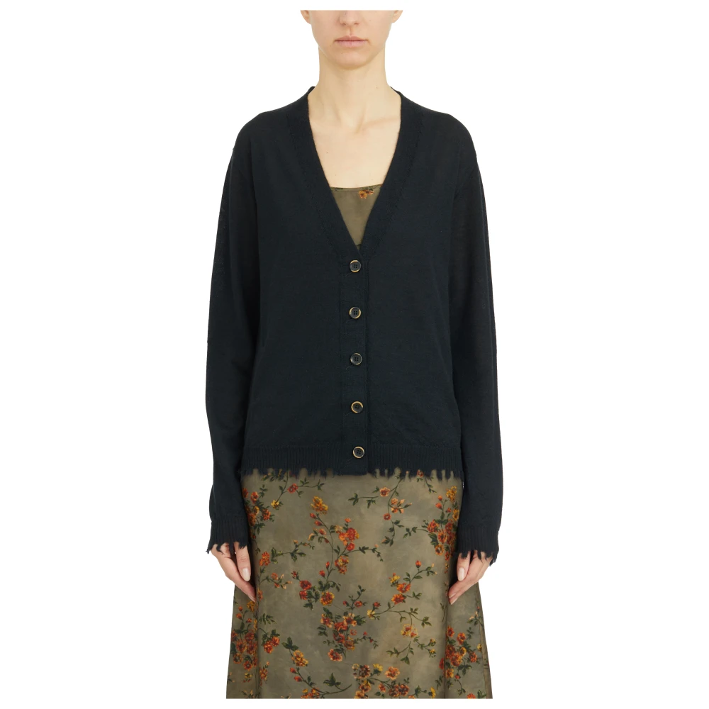 UMA Wang Kashmir Cardigan Tröja Black, Dam