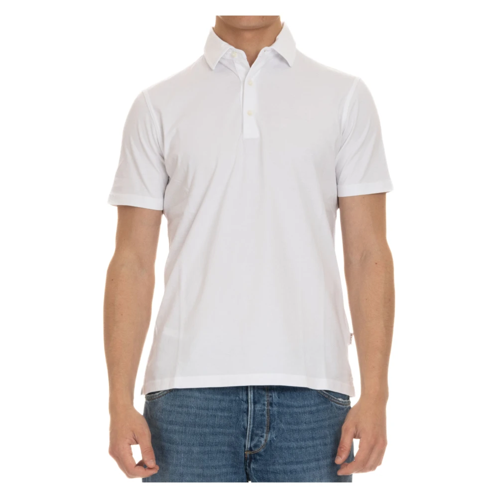 Aspesi Vit Bomull Jersey Polo Skjorta White, Herr