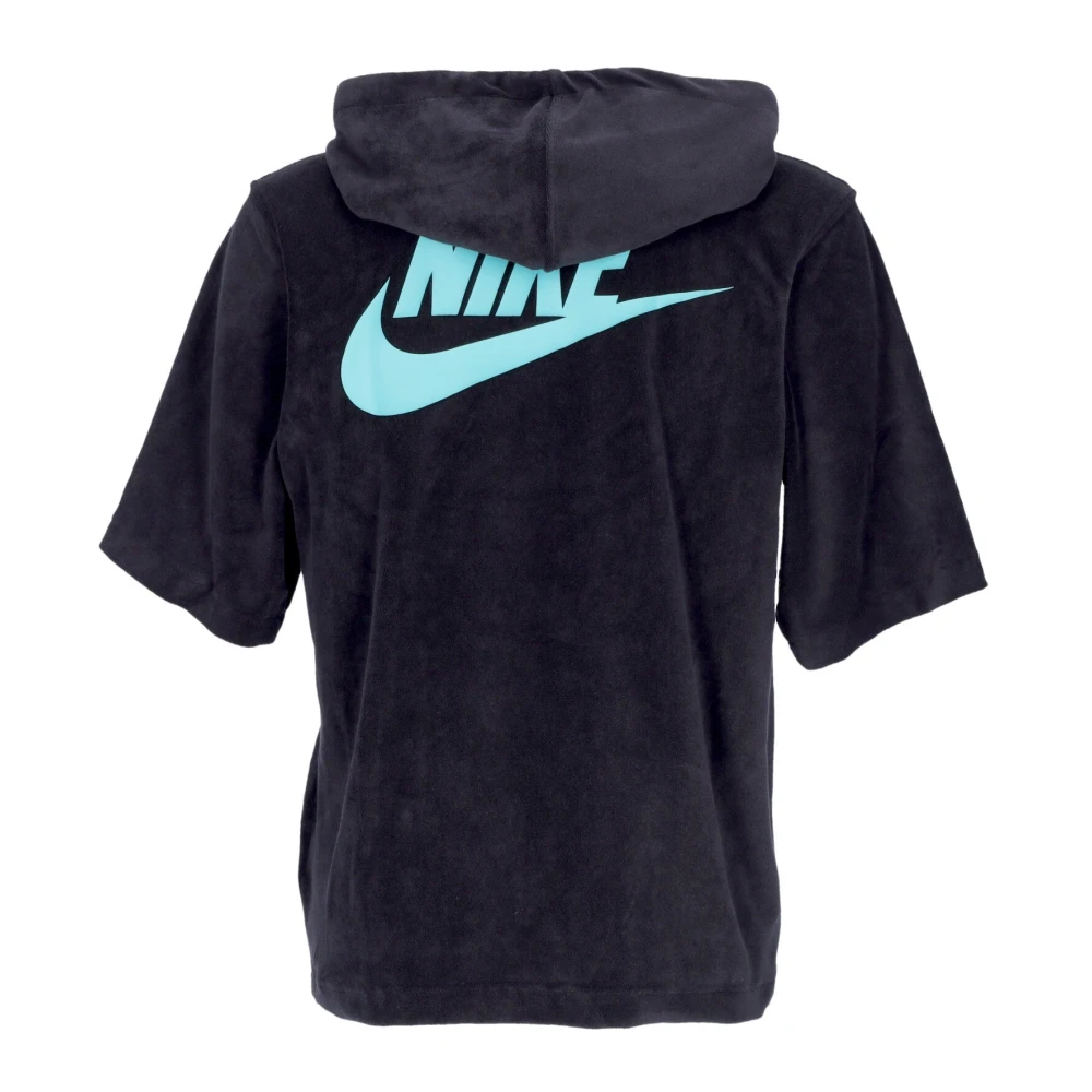 Nike Short-sleeve Hooded Sportswear Top Black Heren