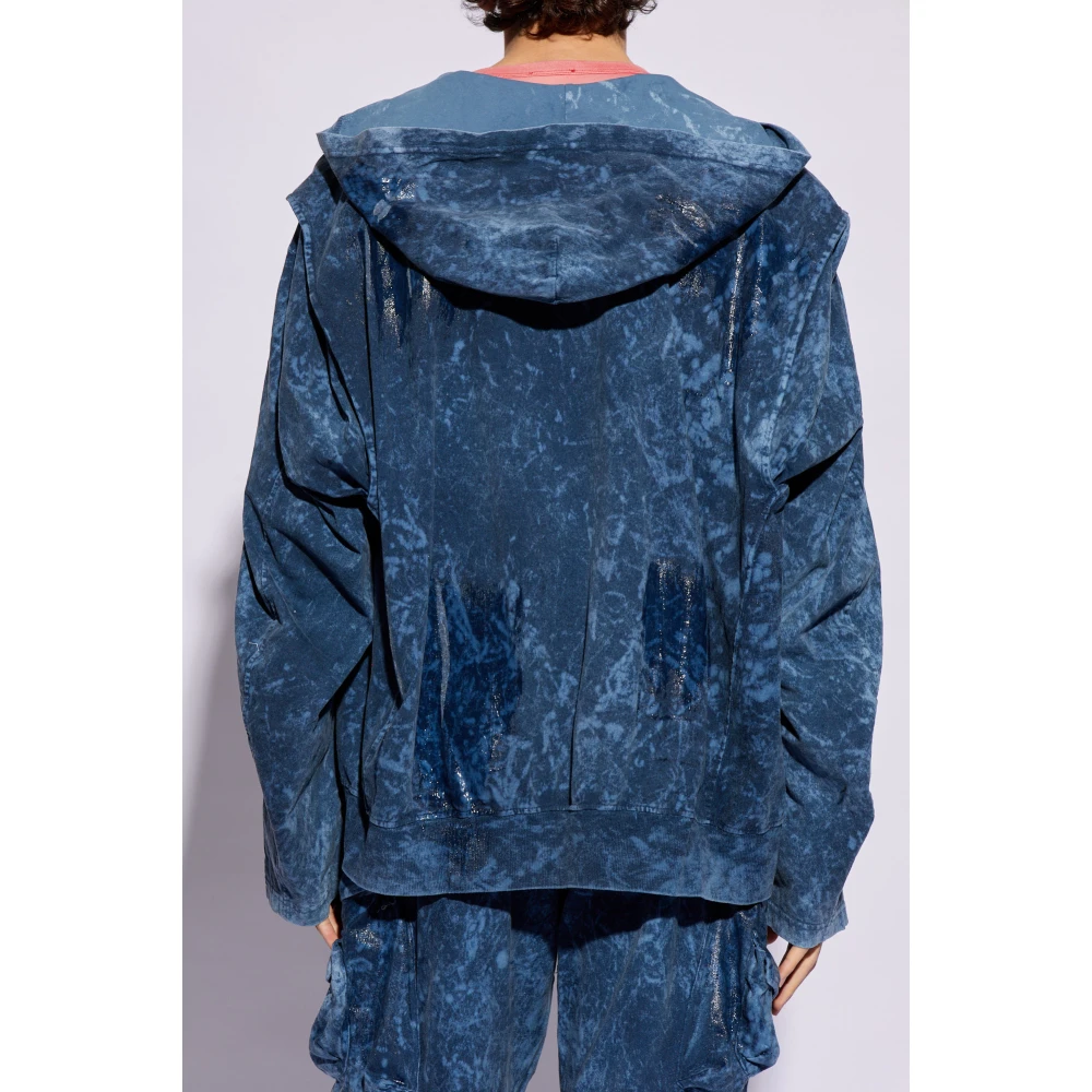Diesel S-Mika-Zip hoodie Blue Heren