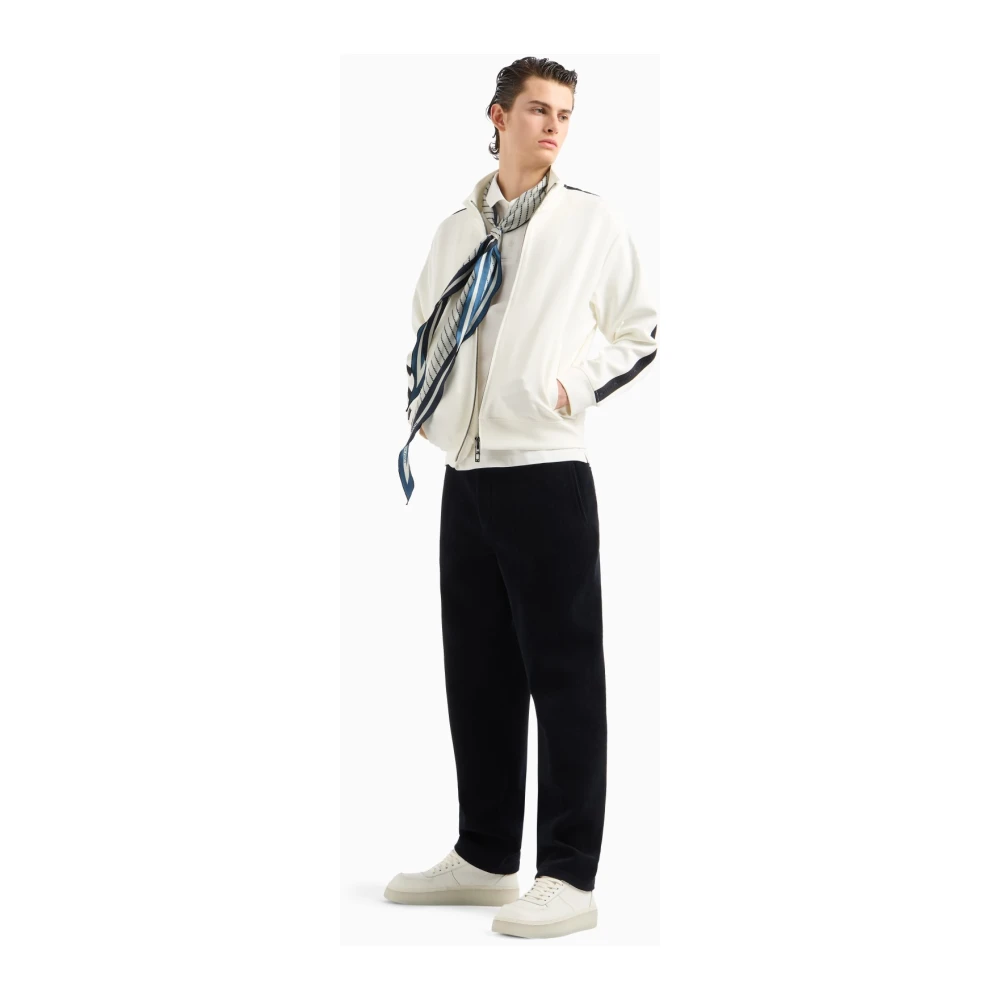 Emporio Armani Urban Zip Sweater White Heren
