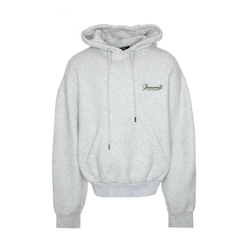 Jacquemus Oversized hoodie met kangoeroezak Gray Heren