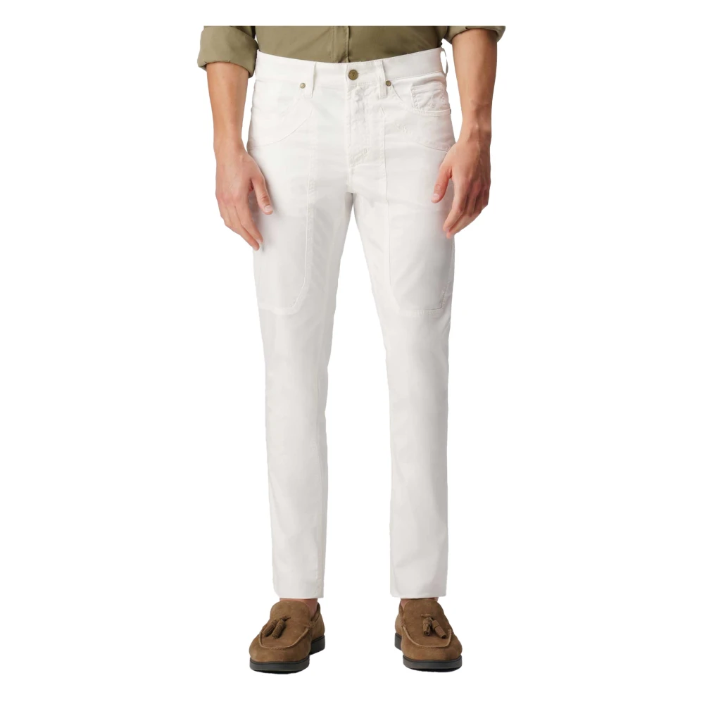 Jeckerson Witte Rits Knoop Broek Mannen White Heren