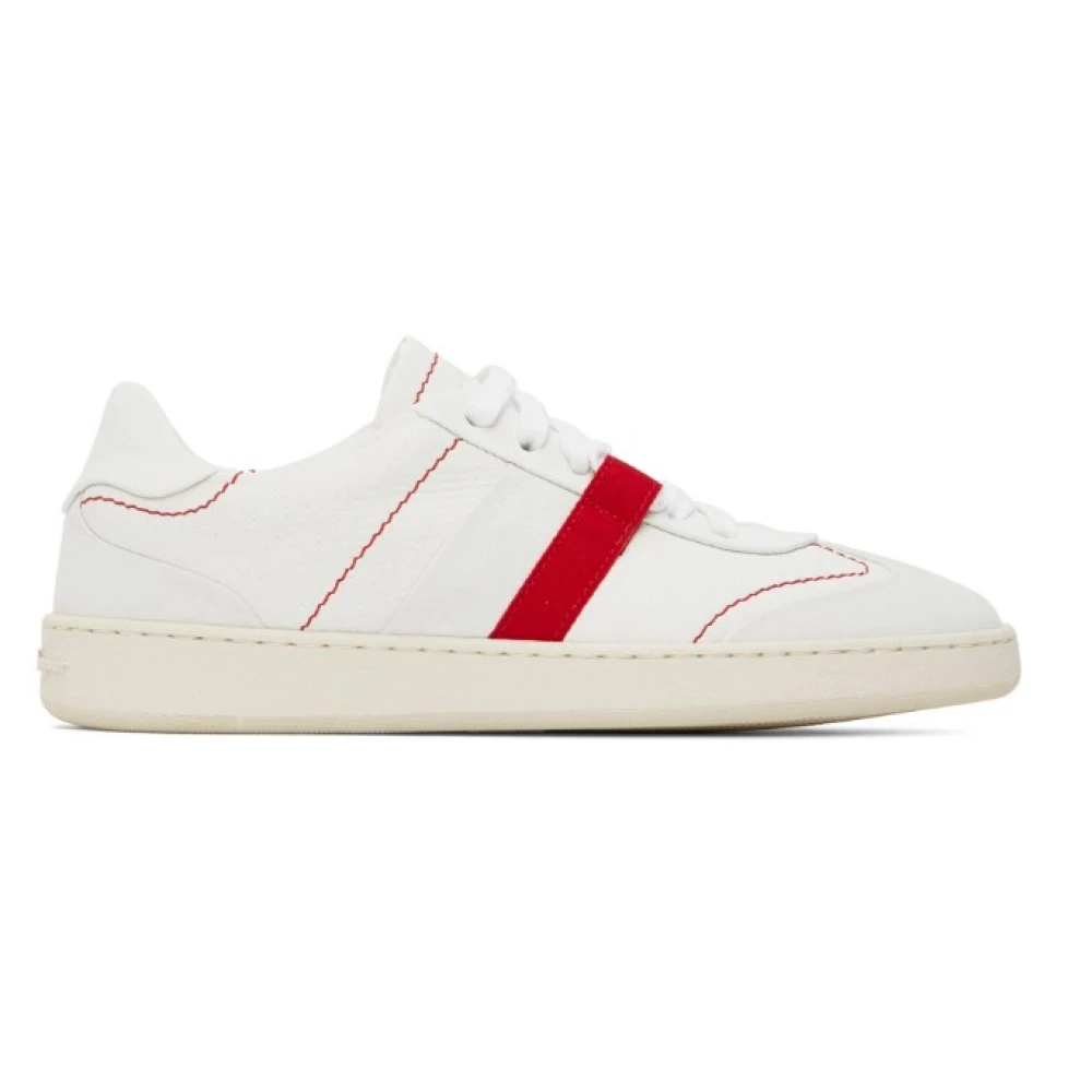 Ferragamo Garda Low Leather Sneaker Heren Schoenen Wit