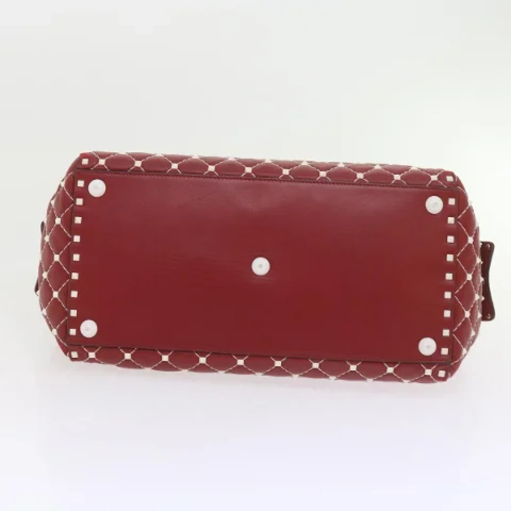 Valentino Vintage Pre-owned Leather shoulder-bags Red Dames