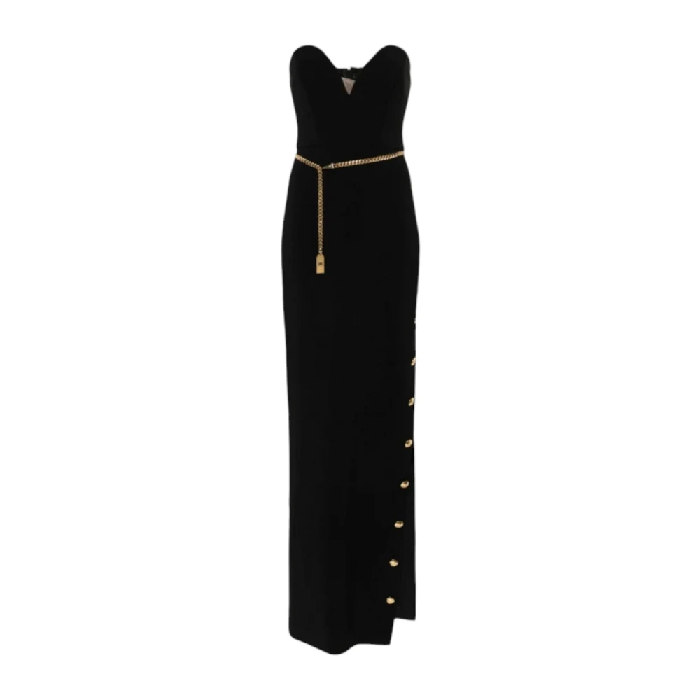 Elisabetta Franchi Jurk met Riem Black Dames