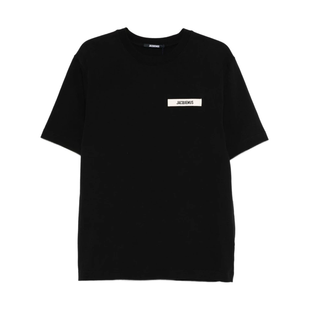 Jacquemus Black T-Shirts, Male, S, Stylish Cotton T-Shirt In