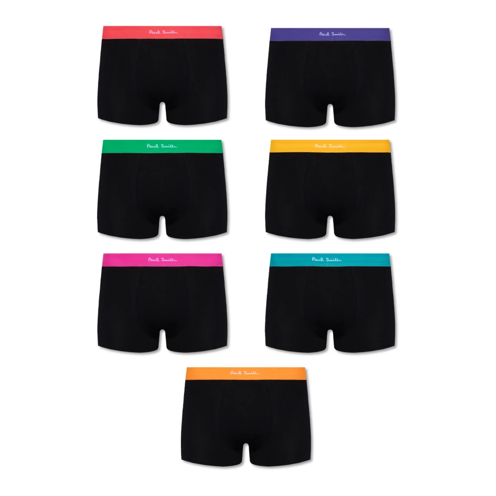 Paul Smith Herr Svart Underkläder M, Bomull, Boxers Seven-Pack