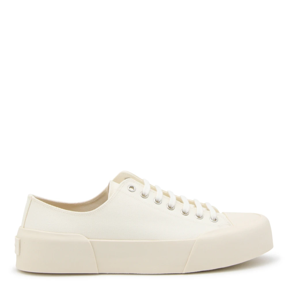 Jil Sander Men's White Sneakers,, Stylish Men`S Trainers Size 9 Uk