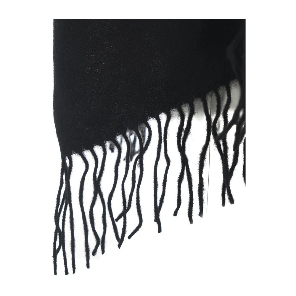 Blugirl Zwarte wollen cape met capuchon Black Dames