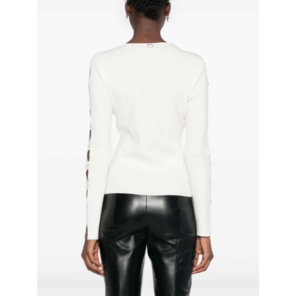 Twinset Witte Gebreide Top White Dames