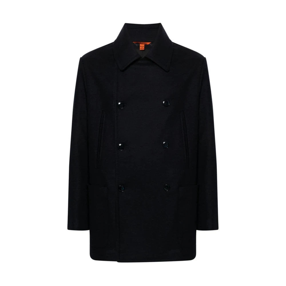 Barena Venezia Midnight Blue Ullblandning Pea Coat Blue, Herr