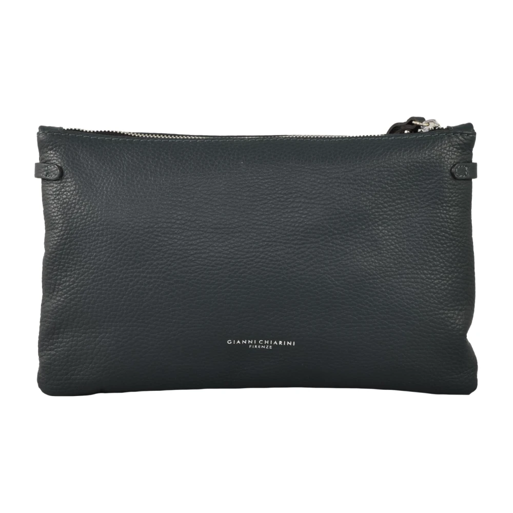 Gianni Chiarini Leren Schoudertas Black Dames