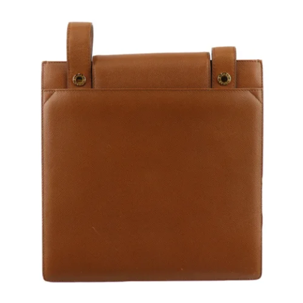 Bvlgari Vintage Pre-owned Leather shoulder-bags Brown Dames