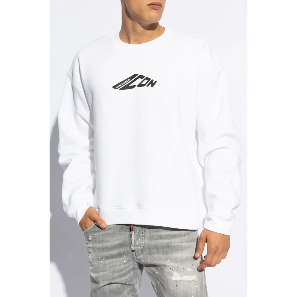 Dsquared2 Sweatshirt met logo White Heren
